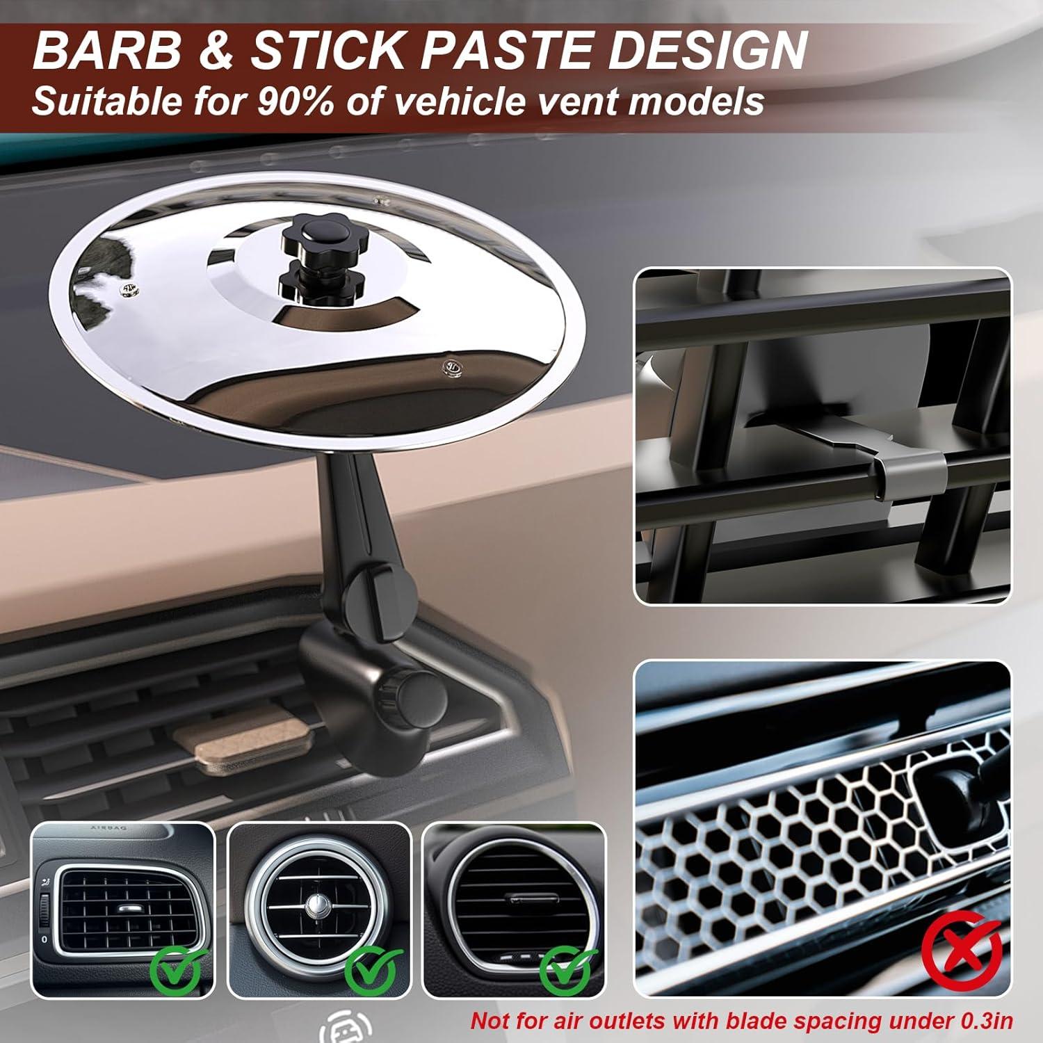 image2 Pack Car Cymbal Drum Air Vent Mini Metal Drum Crash Cymbal for Car Dashboard Funny Musical Instruments Gadget for Drummer Music Lovers Gift