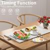 image2 Pcs Electric Food Warming Mat Innowarmer Silicone Food Warmer for Parties Buffet Portable Fast Heating Pads for Food Pizza Coffee Tea Heater Meat Defrosting Tray Adjustable Temperature