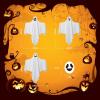 image31 Inch Halloween Hanging Ghosts Decoration Outdoor Indoor Cute Flying White Ghost Decor for Home Halloween Party Porch Yard Garden Spooky Stuff Props 4 PCS Ghost4 Ghost