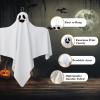 image6 PCS Halloween Hanging Ghosts Decoration Outdoor Indoor Cute Flying White Ghost Decor for Home Halloween Party Porch Yard Garden Spooky Stuff Props
