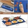 imageElectric Food Warming Mat Silicone Food Warmer for Parties Buffet Portable Fast Heating Pads for Food Pizza Coffee Tea Heater Meat Defrosting Tray Adjustable Temperature BlueBlue