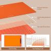imageElectric Food Warming Mat Silicone Food Warmer for Parties Buffet Portable Fast Heating Pads for Food Pizza Coffee Tea Heater Meat Defrosting Tray Adjustable Temperature BlueOrange