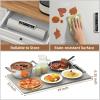 imageElectric Food Warming Mat Silicone Food Warmer for Parties Buffet Portable Fast Heating Pads for Food Pizza Coffee Tea Heater Meat Defrosting Tray Adjustable Temperature BlueGrey