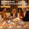 imageElectric Food Warming Mat Silicone Food Warmer for Parties Buffet Portable Fast Heating Pads for Food Pizza Coffee Tea Heater Meat Defrosting Tray Adjustable Temperature BlueWhite