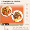 imageFood Warming Mat Electric Silicone Heating Tray for Food 500W Full Surface Graphene Heating Adjustable Temperature ampamp Timer Portable Food Warmer for Parties Travel Home BuffetsOrange