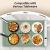 imageFood Warming Mat Electric Silicone Heating Tray for Food 500W Full Surface Graphene Heating Adjustable Temperature ampamp Timer Portable Food Warmer for Parties Travel Home BuffetsGreen