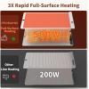 imageFood Warming Mat Electric Silicone Heating Tray for Food 500W Full Surface Graphene Heating Adjustable Temperature ampamp Timer Portable Food Warmer for Parties Travel Home BuffetsOrange