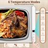 imageFood Warming Mat Electric Silicone Heating Tray for Food 500W Full Surface Graphene Heating Adjustable Temperature ampamp Timer Portable Food Warmer for Parties Travel Home BuffetsGray