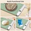 imageFood Warming Mat Electric Silicone Heating Tray for Food 500W Full Surface Graphene Heating Adjustable Temperature ampamp Timer Portable Food Warmer for Parties Travel Home BuffetsGreen