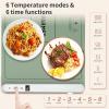 imageFood Warming Mat Electric Silicone Heating Tray for Food 500W Full Surface Graphene Heating Adjustable Temperature ampamp Timer Portable Food Warmer for Parties Travel Home BuffetsGreen