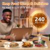 imageFood Warming Mat Electric Silicone Heating Tray for Food 500W Full Surface Graphene Heating Adjustable Temperature ampamp Timer Portable Food Warmer for Parties Travel Home BuffetsWhite