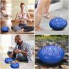 imageRain Drum for Outside Garden 6 Inches 8 Notes Steel Tongue Chakra Drums Waterproof Echo Rain Chime Meditation Drums Musical Instruments for Adult Gift with Bag Music Book Drum Mallets BlackDark Blue