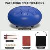 imageRain Drum for Outside Garden 6 Inches 8 Notes Steel Tongue Chakra Drums Waterproof Echo Rain Chime Meditation Drums Musical Instruments for Adult Gift with Bag Music Book Drum Mallets BlackDark Blue