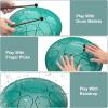 imageRain Drum for Outside Garden 6 Inches 8 Notes Steel Tongue Chakra Drums Waterproof Echo Rain Chime Meditation Drums Musical Instruments for Adult Gift with Bag Music Book Drum Mallets BlackLake Blue