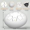 imageRain Drum for Outside Garden 6 Inches 8 Notes Steel Tongue Chakra Drums Waterproof Echo Rain Chime Meditation Drums Musical Instruments for Adult Gift with Bag Music Book Drum Mallets BlackWhite