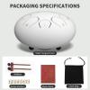 imageRain Drum for Outside Garden 6 Inches 8 Notes Steel Tongue Chakra Drums Waterproof Echo Rain Chime Meditation Drums Musical Instruments for Adult Gift with Bag Music Book Drum Mallets BlackWhite