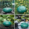 imageRain Drum for Outside Garden 6 Inches 8 Notes Steel Tongue Chakra Drums Waterproof Echo Rain Chime Meditation Drums Musical Instruments for Adult Gift with Bag Music Book Drum Mallets BlackLake Blue