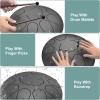 imageRain Drum for Outside Garden 6 Inches 8 Notes Steel Tongue Chakra Drums Waterproof Echo Rain Chime Meditation Drums Musical Instruments for Adult Gift with Bag Music Book Drum Mallets BlackBlack