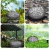 imageRain Drum for Outside Garden 6 Inches 8 Notes Steel Tongue Chakra Drums Waterproof Echo Rain Chime Meditation Drums Musical Instruments for Adult Gift with Bag Music Book Drum Mallets BlackStar Sliver