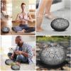 imageRain Drum for Outside Garden 6 Inches 8 Notes Steel Tongue Chakra Drums Waterproof Echo Rain Chime Meditation Drums Musical Instruments for Adult Gift with Bag Music Book Drum Mallets BlackStar Sliver
