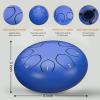 imageRain Drum for Outside Garden 6 Inches 8 Notes Steel Tongue Chakra Drums Waterproof Echo Rain Chime Meditation Drums Musical Instruments for Adult Gift with Bag Music Book Drum Mallets BlackDark Blue