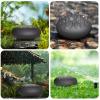 imageRain Drum for Outside Garden 6 Inches 8 Notes Steel Tongue Chakra Drums Waterproof Echo Rain Chime Meditation Drums Musical Instruments for Adult Gift with Bag Music Book Drum Mallets BlackBlack