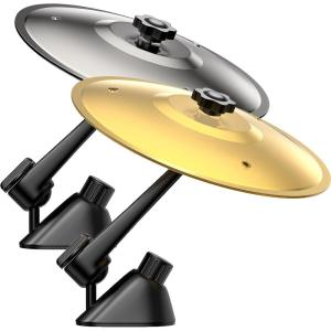 image2 Pack Car Cymbal Drum Air Vent Mini Metal Drum Crash Cymbal for Car Dashboard Funny Musical Instruments Gadget for Drummer Music Lovers Gift