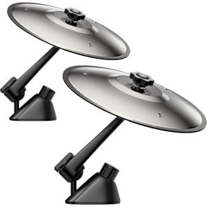 imageCar Cymbal Drum Air Vent Mini Metal Drum Crash Cymbal for Car Dashboard Funny Musical Instruments Gadget for Drummer Music Lovers Gift Sliver2 PC Sliver