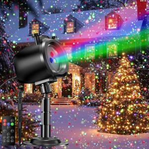 imageChristmas Laser Projector Light Outdoor RGB 3 Colors Firefly Moving Laser Lights IP65 Waterproof Star Projector Lights Show Decor for Garden Yard Holiday Party Christmas Halloween New Year Gift3 Color with Parrten